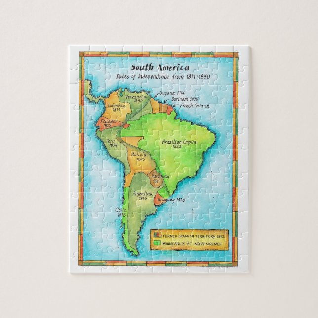 South American Independence Jigsaw Puzzle (Vertical)