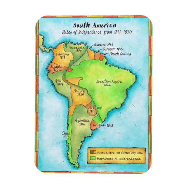 South American Independence Magnet (Vertical)