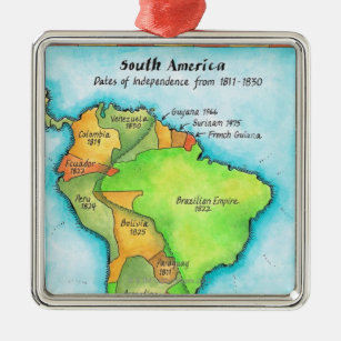 South American Independence Metal Tree Decoration