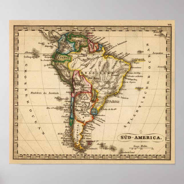South American Map Poster (Front)