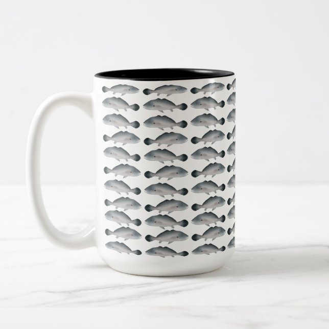 South American Silver Croaker Two-Tone Coffee Mug (Left)