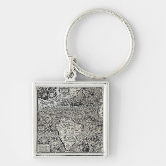 South and Part of North America - Panoramic Key Ring (Front)