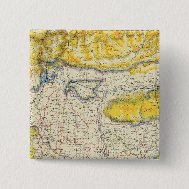South Asia, India, Bangladesh 15 Cm Square Badge (Front)