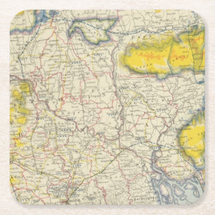 South Asia, India, Bangladesh Square Paper Coaster