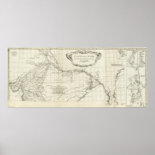 South Asian Engraved Map Poster