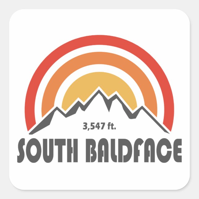 South Baldface New Hampshire Square Sticker (Front)