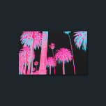 South Beach Art Deco Miami Florida Neon Canvas Art<br><div class="desc">South Beach Art Deco Miami Florida Neon Canvas Art of Neon Palm Trees at night wrapped canvas artwork.</div>