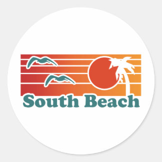 South Beach Classic Round Sticker
