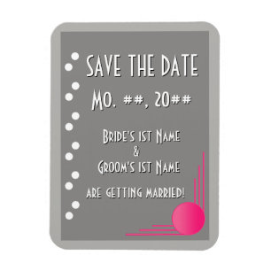 South Beach Deco Wedding (Save The Date) Magnet