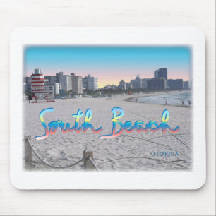 South Beach, FL City View Mouse Mat