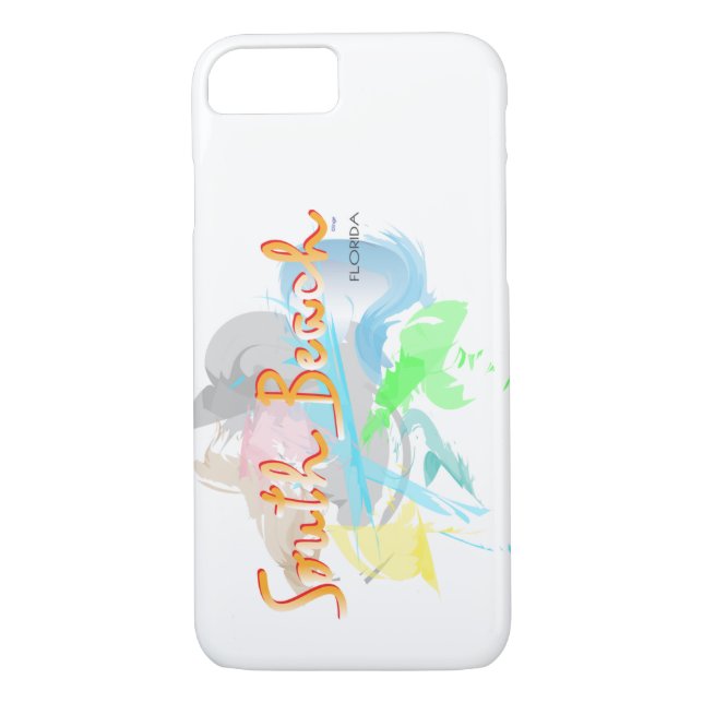 South Beach, Florida Abstract i PhoneCase Case-Mate iPhone Case (Back)