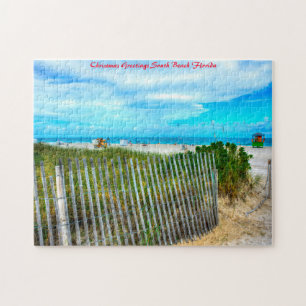South Beach Florida. Christmas Greetings Jigsaw Puzzle