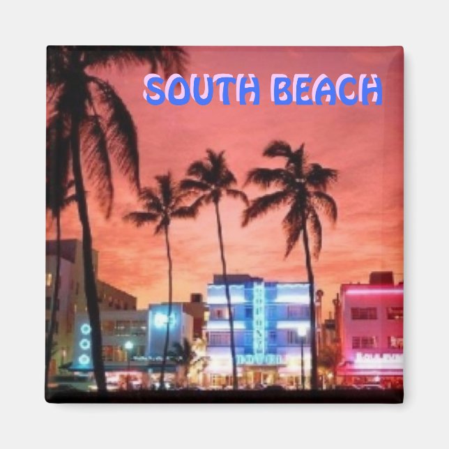 SOUTH Beach, Florida Magnet (Front)