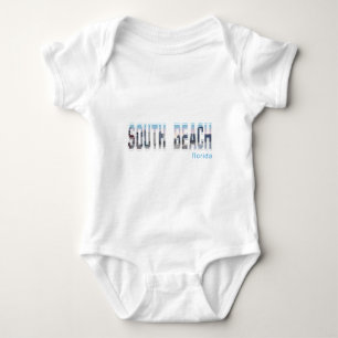 South Beach, Florida View Baby Bodysuit