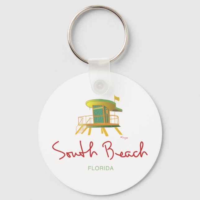 South Beach Lifeguard Station Key Ring (Front)