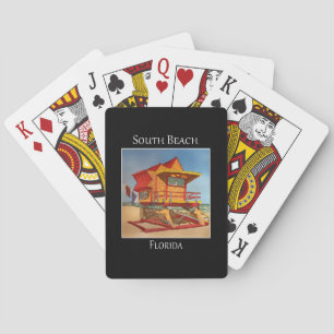 South Beach Lifeguard Tower in Miami Florida Playing Cards