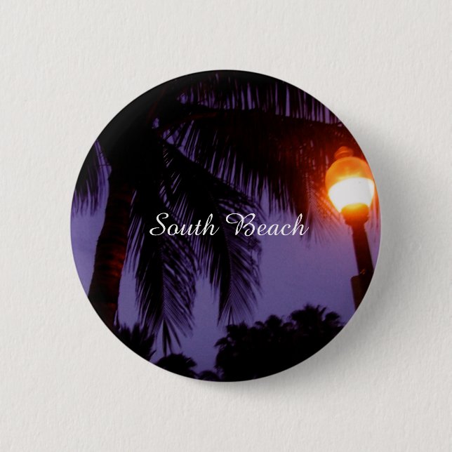 South Beach Miami 6 Cm Round Badge (Front)