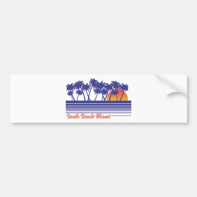 South Beach Miami Bumper Sticker (Front)