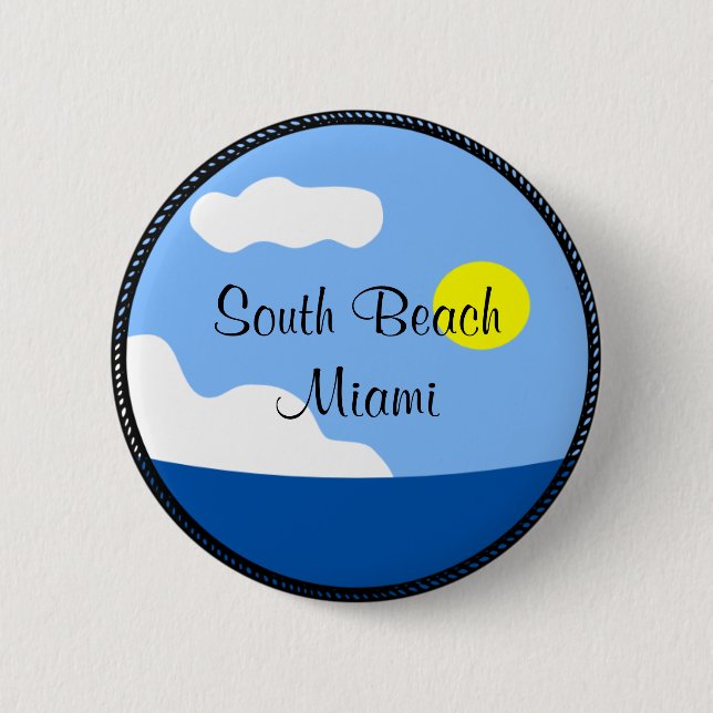 South Beach Miami button (Front)