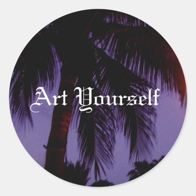 South Beach Miami Classic Round Sticker (Front)