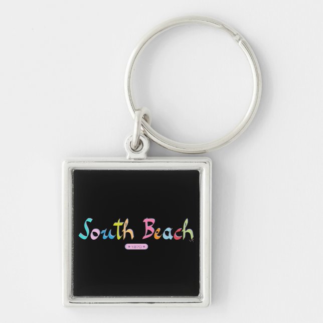South Beach, Miami  FL Key Ring (Front)