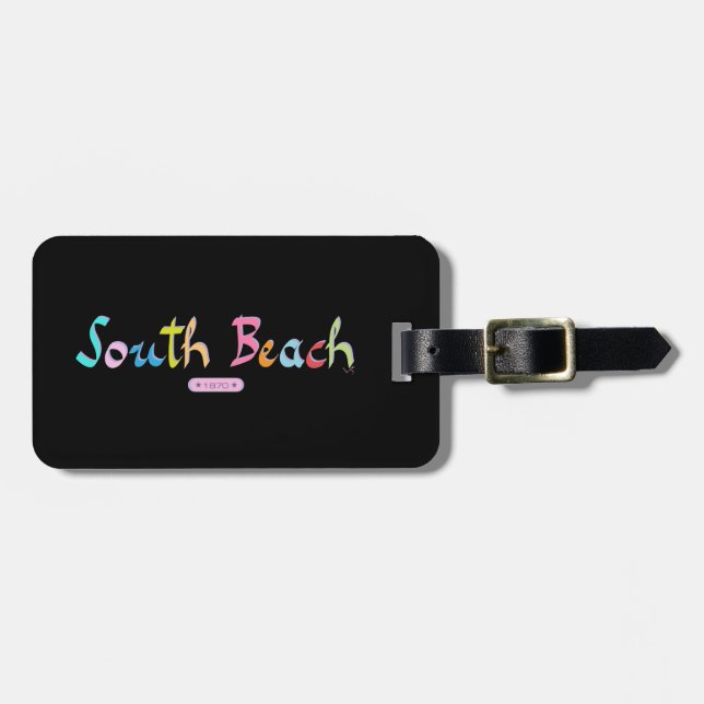 South Beach, Miami  FL Luggage Tag (Front Horizontal)