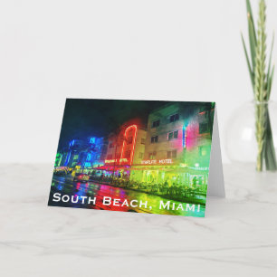 South Beach, Miami, Florida Art Deco Thank You Card