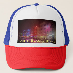 South Beach, Miami, Florida Art Deco Trucker Hat