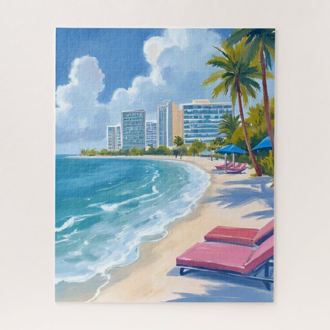South Beach Miami Florida Jigsaw Puzzle (Vertical)