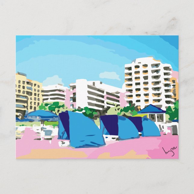 SOUTH BEACH, MIAMI, FLORIDA POSTCARD (Front)