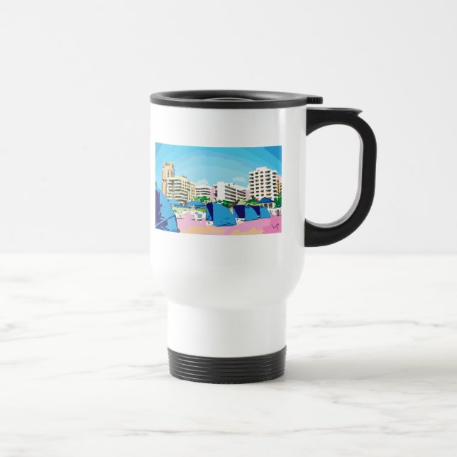 SOUTH BEACH, MIAMI, FLORIDA TRAVEL MUG (Right)
