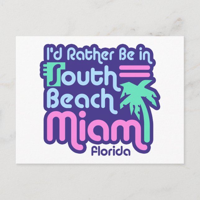 South Beach Miami Postcard (Front)