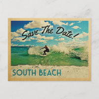 South Beach Save The Date Miami Florida Surfing