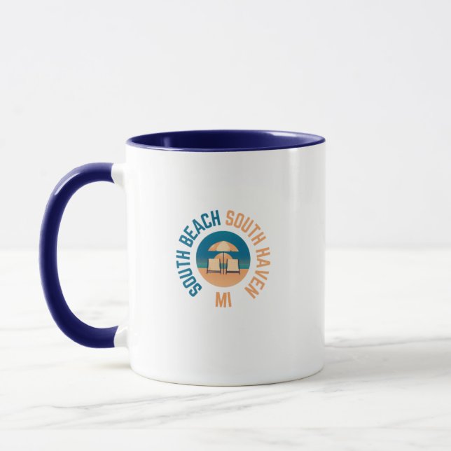 South Beach South Haven Michigan Coffee Mug (Left)
