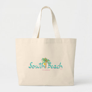 South Beach Sun Miami Large Tote Bag
