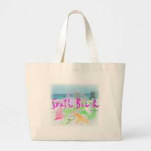 South Beach view Large Tote Bag