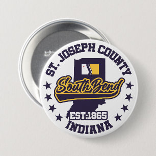 South Bend,Indiana 7.5 Cm Round Badge
