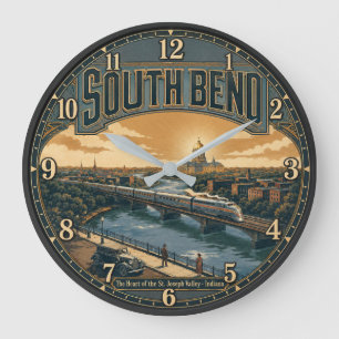 South Bend Indiana Large Clock