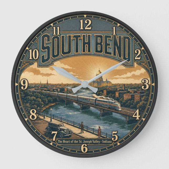 South Bend Indiana  Large Clock (Front)