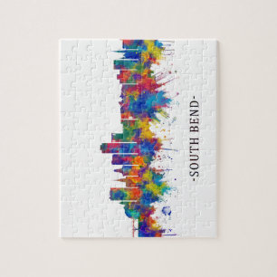 South Bend Indiana Skyline Jigsaw Puzzle