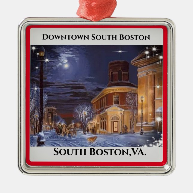  South Boston,VA. Christmas  Metal Ornament (Front)