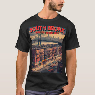 South Bronx Tourism Poster – Retro Parody Travel D T-Shirt