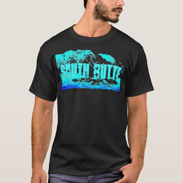 South Butte Blue on Blue T Shirt (Front)