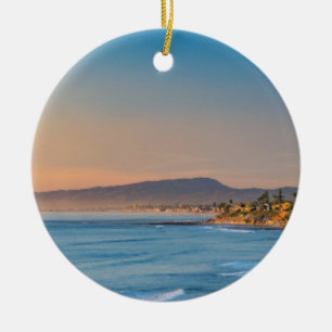 South Carlsbad beach Ceramic Tree Decoration