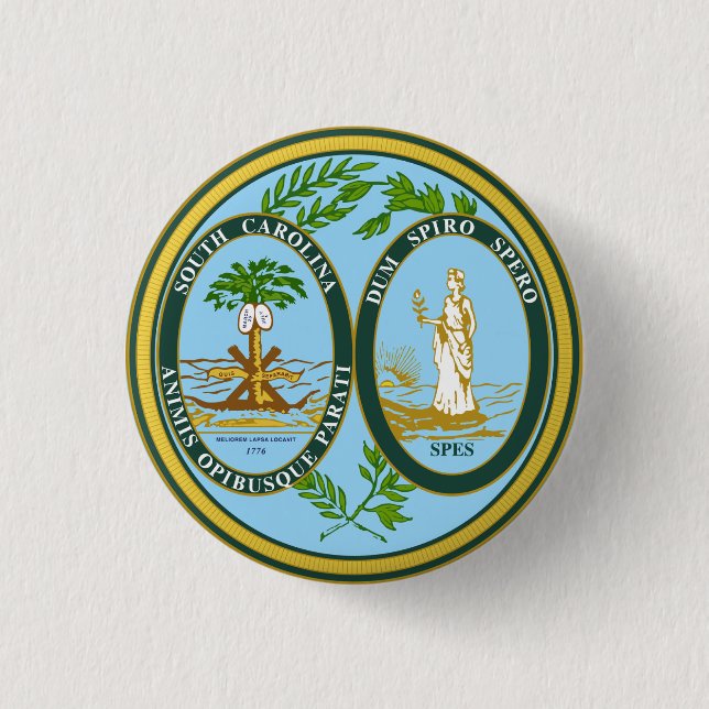 South Carolina 3 Cm Round Badge (Front)