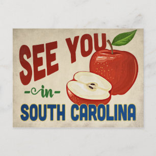 South Carolina Apple - Vintage Travel Postcard