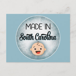 South Carolina Baby Funny Blue New Boy Postcard
