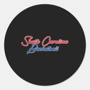 South Carolina Basketball (usa Colours) Classic Round Sticker