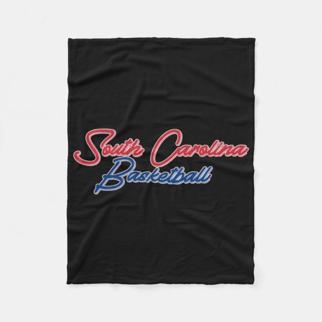 South Carolina Basketball (usa Colours)  Fleece Blanket (Front)
