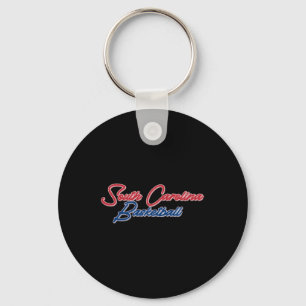 South Carolina Basketball (usa Colours) Key Ring